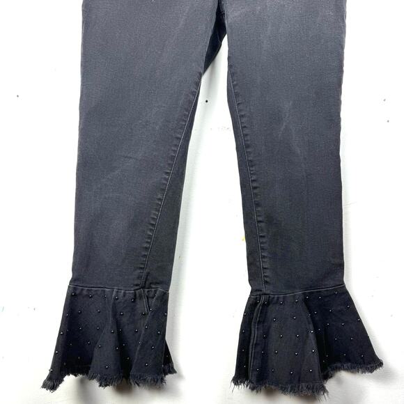 Anthropologie Pilcro Preppy Hipster Twee Punk Goth Grunge Studded Crop Jeans 29 - Picture 6 of 14